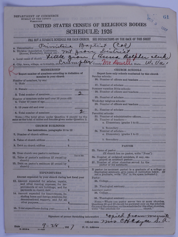 Scan of Colored Primitive Baptists: 61