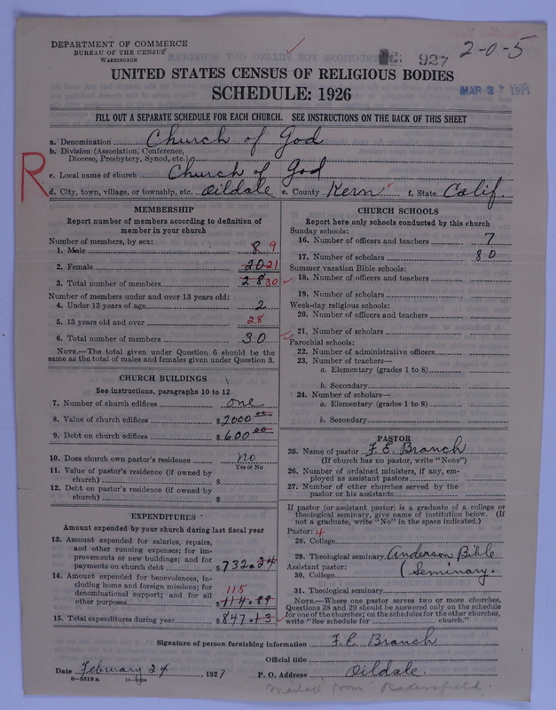 Scan of Church of God (Headquarters, Anderson, Ind.): 927