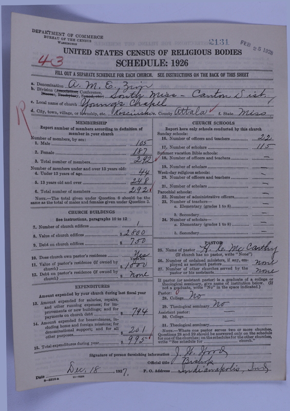 Scan of African Methodist Episcopal Zion Church: 2131