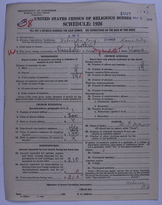 Scan of African Methodist Episcopal Church: 1017