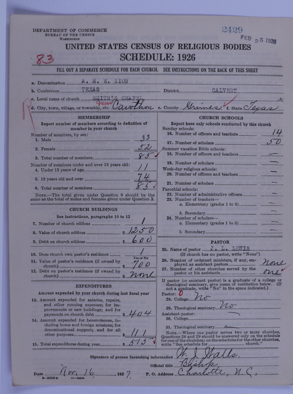 Scan of African Methodist Episcopal Zion Church: 2429