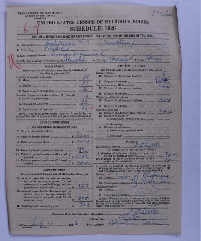 Scan of Presbyterian Church in the United States: 2250