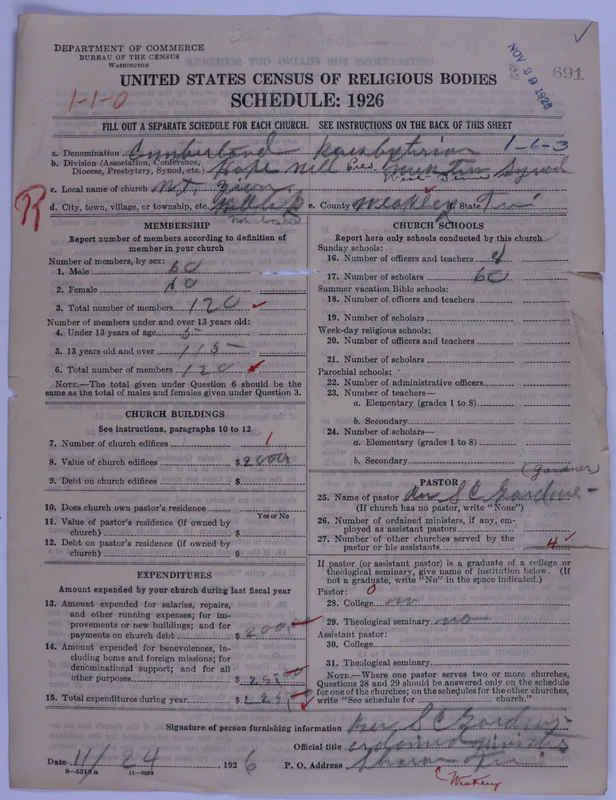 Scan of Cumberland Presbyterian Church: 691