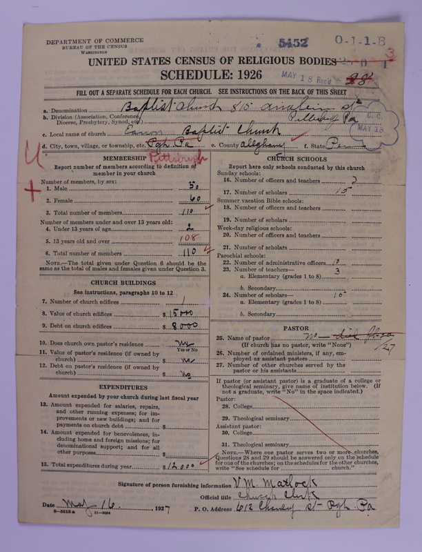 Scan of Negro Baptists: 5452