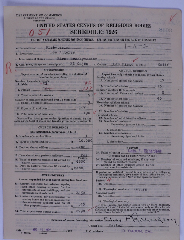 Scan of Presbyterian Church in the United States of America: 8803