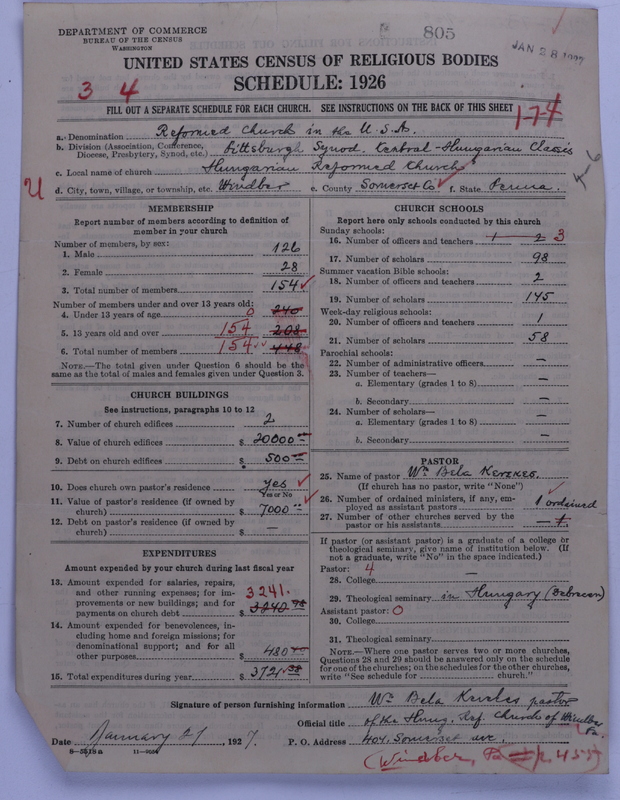 Scan of Reformed Church in the United States: 805