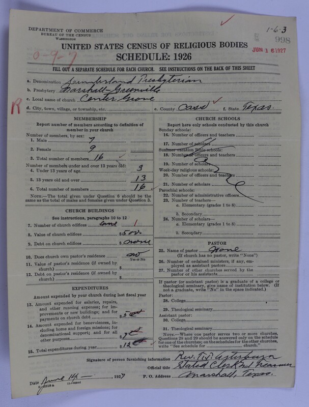 Scan of Cumberland Presbyterian Church: 998